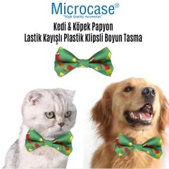 Microcase Kedi Köpek Papyon Lastik Kayışlı Plastik Klipsli Tasma - Ice Cream AL2811