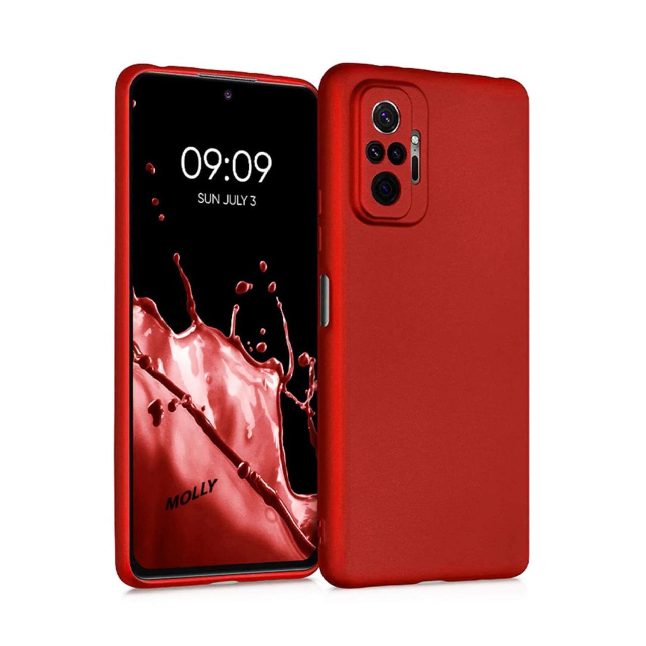 Microcase Xiaomi Redmi Note 10 Pro Premium Matte Silikon Kılıf - Kırmızı