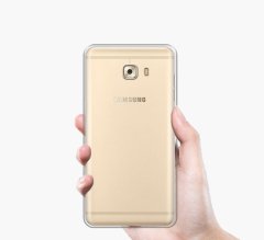 Samsung Galaxy C7 Pro 02 mm ince soft Silikon Kılıf + Cam