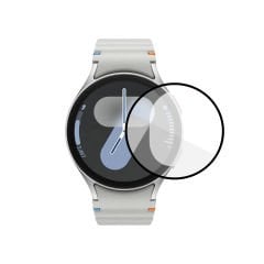 Microcase Samsung Galaxy  Watch 7 44mm  Tam Kaplayan Kavisli Ekran Koruyucu 3D Pet Film - Siyah AL3385