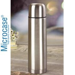 Microcase Deri Kılıflı Paslanmaz Çelik 750 ml 12 Saat Sıcak Soğuk Tutan Çay Kahve Su Termosu - AL3676