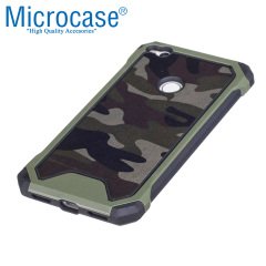 Microcase Huawei P10 Lite Kamuflaj Serisi Armor Koruma Kılıf +CAM