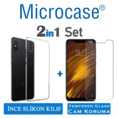 Microcase Xiaomi Mi 8 Pro İnce 0.2 mm Soft Silikon Kılıf + CAM