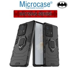 Microcase Xiaomi Mix 4 Batman Serisi Yüzük Standlı Armor Kılıf - Siyah