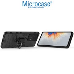 Microcase Xiaomi Mix 4 Batman Serisi Yüzük Standlı Armor Kılıf - Siyah