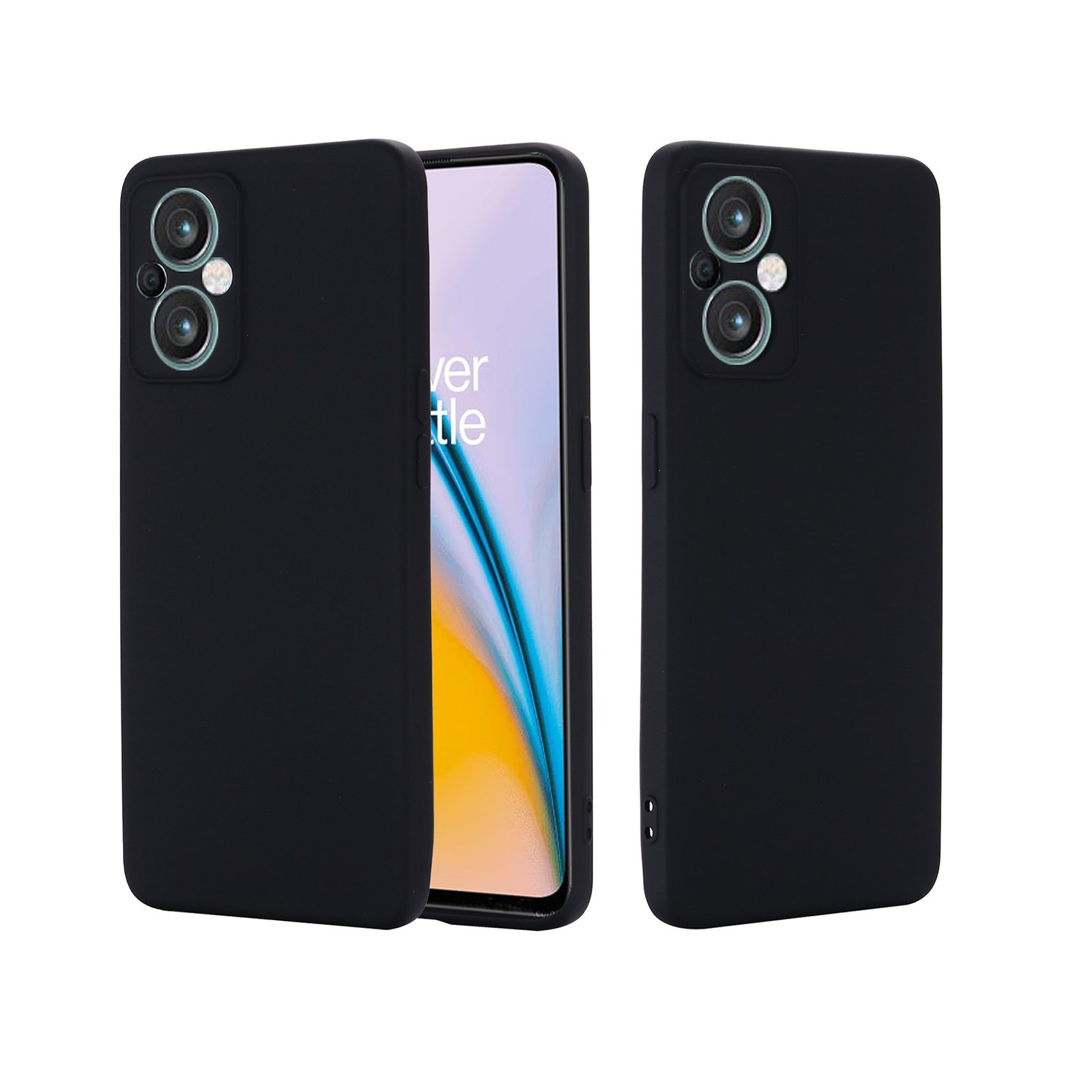 Microcase Oneplus Nord N20 5G Matte Serisi Kamera Korumalı Silikon TPU Kılıf - Siyah