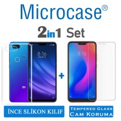 Microcase Xiaomi Mi 8 Lite İnce 0.2 mm Soft Silikon Kılıf + CAM
