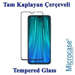 Microcase Xiaomi Redmi Note 8 Pro Tam Kaplayan Çerçeveli Tempered Ekran Koruyucu - SİYAH
