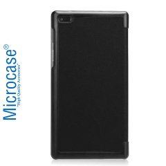 Microcase Lenovo Tab 4 7 TB-7504 Delüx Leather Serisi Standlı Kılıf - Siyah