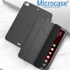 Microcase iPad Mini 4 - iPad Mini 5 - iPad Mini 2019 ANGLE Serisi Standlı Deri Kılıf - Siyah