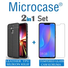 Microcase Huawei Mate 20 Lite Leather Tpu Silikon Kılıf + CAM