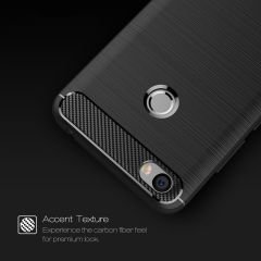 Xiaomi Redmi Note 5A Prime Brushed Carbon Fiber Silikon Kılıf + CAM