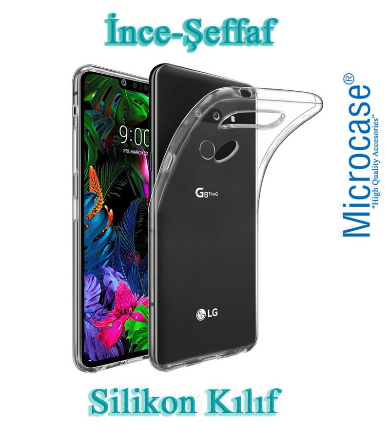 Microcase LG G8S ThinQ İnce 0.2 mm Soft Silikon Kılıf - Şeffaf