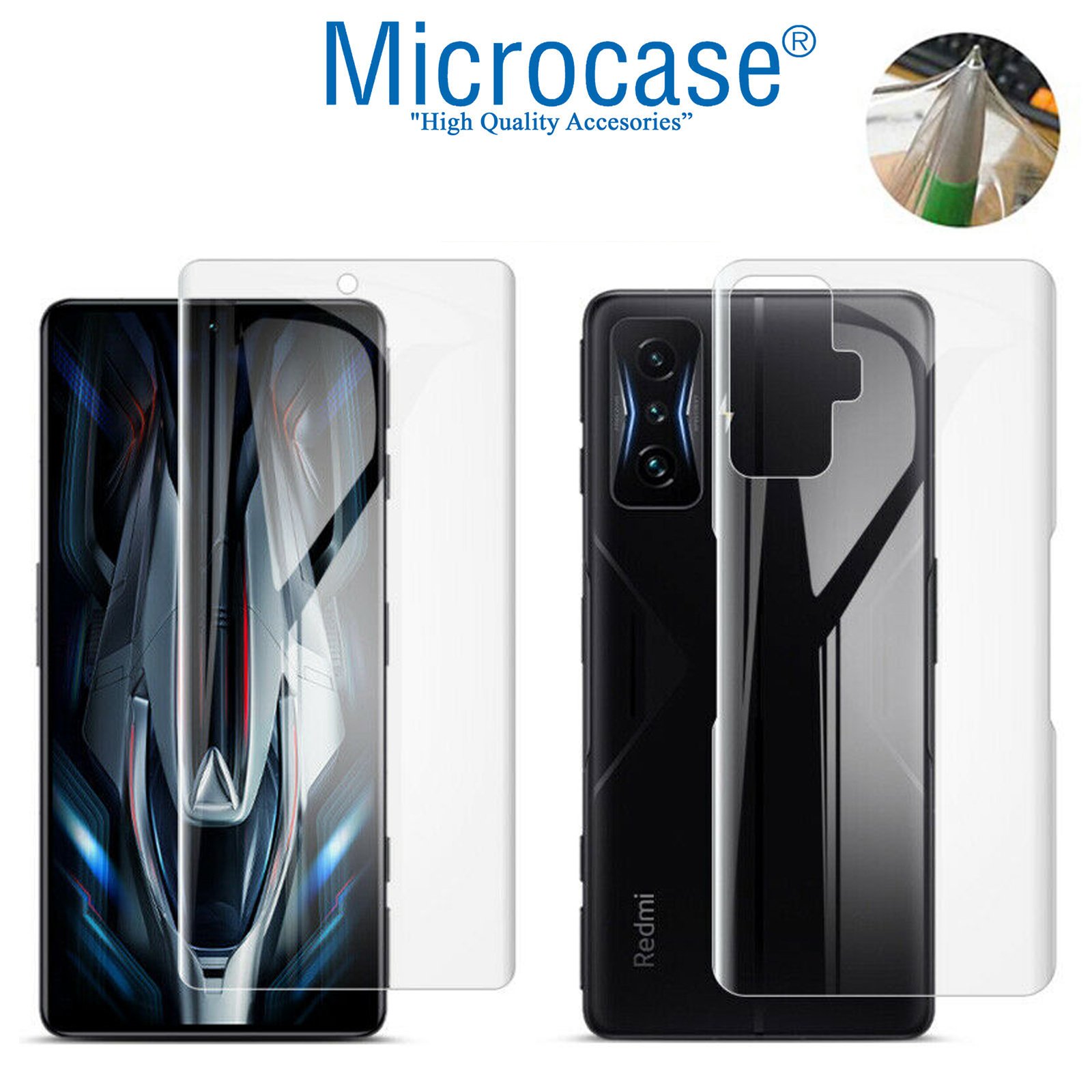 Microcase Xiaomi Redmi K50 Gaming Full Ön Arka Kaplama Koruma Filmi