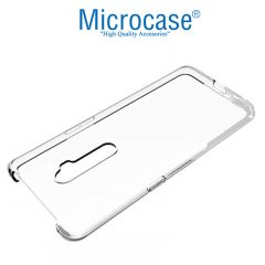 Microcase Oppo Reno 2 Ultra İnce 0.2 mm Soft Silikon Kılıf - Şeffaf + Tempered Glass Cam Koruma