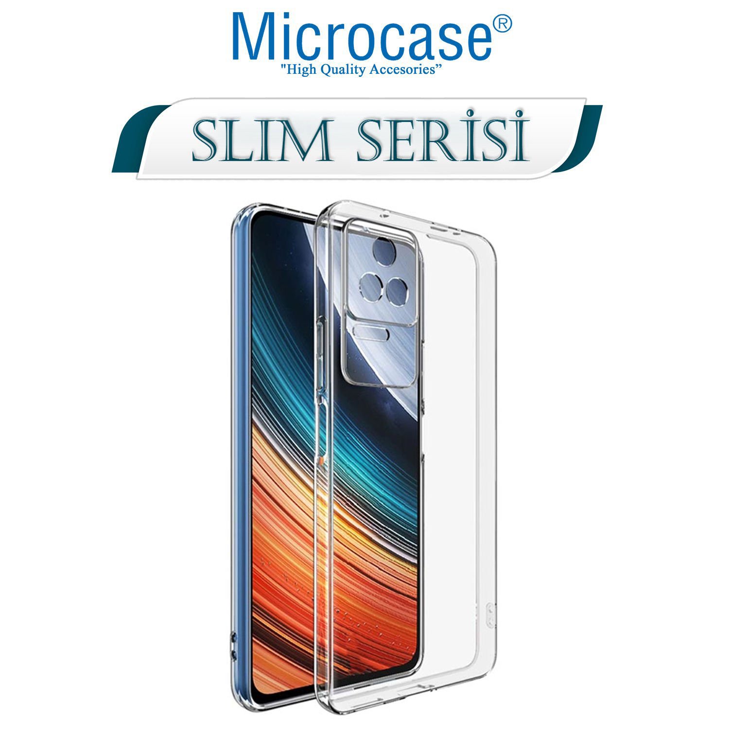 Microcase Xiaomi Redmi K40S Slim Serisi Soft TPU Silikon Kılıf - Şeffaf