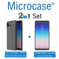 Microcase Samsung Galaxy A9 Star Leather Tpu Silikon Kılıf + CAM