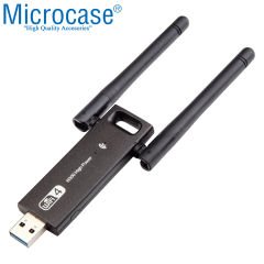 Microcase 2.4G 300Mbps USB 3.0 Wifi Adaptör Çift Anten - AL3097