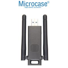 Microcase 2.4G 300Mbps USB 3.0 Wifi Adaptör Çift Anten - AL3097