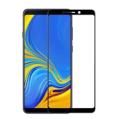 Microcase Samsung Galaxy A7 2018 Tam Kaplayan Çerçeveli Cam - Siyah