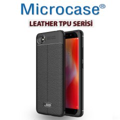Microcase Xiaomi Redmi 6A Leather Tpu Silikon Kılıf + Cam Koruma