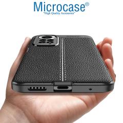 Microcase Xiaomi Redmi Note 11 Global 2022 Leather Silikon Kılıf - Siyah