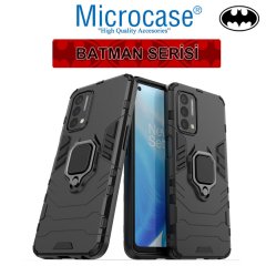 Microcase OnePlus Nord N200 5G Batman Serisi Yüzük Standlı Armor Kılıf - Siyah