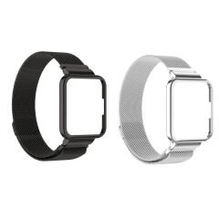 Microcase Xiaomi Redmi Watch 3 Active için Manyetik Metal Hasır Kordon Kayış - KY92