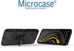 Microcase Xiaomi Poco M3 Batman Serisi Yüzük Standlı Armor Kılıf