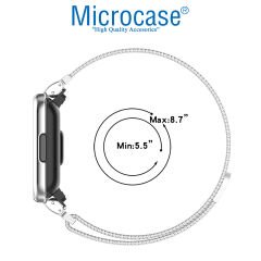 Microcase Xiaomi Redmi Watch 3 Active için Manyetik Metal Hasır Kordon Kayış - KY92