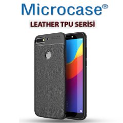 Microcase Huawei Honor 7C Leather Tpu Silikon Kılıf + Cam Koruma