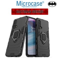 Microcase OnePlus Nord CE 5G Batman Serisi Yüzük Standlı Armor Kılıf - Siyah