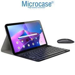 Microcase Lenovo Tab M10 3.Nesil TB328FU ZAAG0003TR 10.1 inch T328 Bluetooth Klavye ve Mouse + Standlı Kılıf - BKK6
