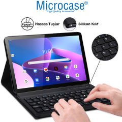 Microcase Lenovo Tab M10 3.Nesil TB328FU ZAAG0003TR 10.1 inch T328 Bluetooth Klavye ve Mouse + Standlı Kılıf - BKK6
