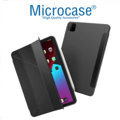 Microcase iPad Pro 11 - Pro 11 2020 ANGLE Serisi Standlı Deri Kılıf - Siyah