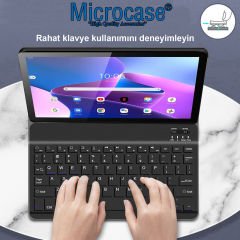 Microcase Lenovo Tab M10 3.Nesil TB328FU ZAAG0003TR 10.1 inch T328 Bluetooth Klavyeli Standlı Kılıf - BKK1