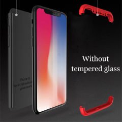 Apple iPhone X Yeni 360 Fit Sert Koruma Kılıfı 3 in 1