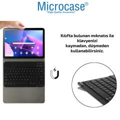 Microcase Lenovo Tab M10 3.Nesil TB328FU 10.1 ZAAG0003TR inch T328 Tablet Bluetooth Klavyeli Standlı Kılıf - BKK4