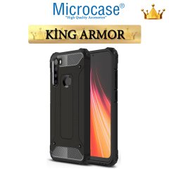 Microcase Xiaomi Redmi Note 8 King Serisi Armor Perfect Koruma Kılıf - Siyah