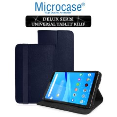 Microcase Lenovo Tab M8 TB-8505F Delüx Serisi Universal Standlı Deri Kılıf - Lacivert