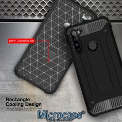 Microcase Xiaomi Redmi Note 8 King Serisi Armor Perfect Koruma Kılıf - Siyah