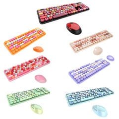 Microcase 2.4 GHz Wireless Kablosuz Mekanik Renkli Tuşlu Klavye ve Mouse Seti - AL3993