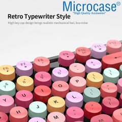 Microcase 2.4 GHz Wireless Kablosuz Mekanik Renkli Tuşlu Klavye ve Mouse Seti - AL3993