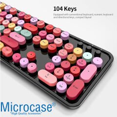 Microcase 2.4 GHz Wireless Kablosuz Mekanik Renkli Tuşlu Klavye ve Mouse Seti - AL3993