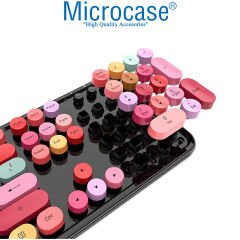 Microcase 2.4 GHz Wireless Kablosuz Mekanik Renkli Tuşlu Klavye ve Mouse Seti - AL3993