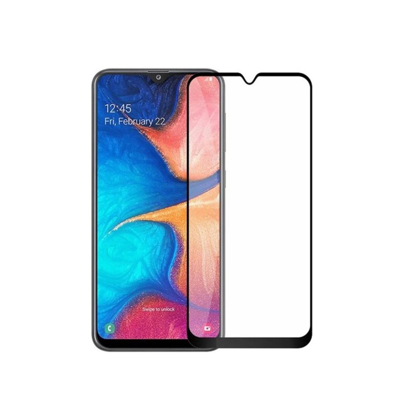 Microcase Samsung Galaxy A50 Tam Kaplayan Çerçeveli Cam - Siyah
