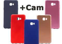 Samsung Galaxy C7 Pro Premium Soft Silikon TPU Kılıf + Cam