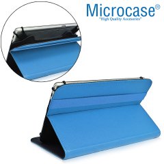 Microcase Lenovo Tab M8 TB-8505F Delüx Serisi Universal Standlı Deri Kılıf - Turkuaz