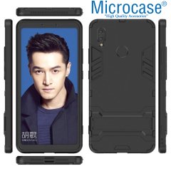 Huawei Honor Note 10 Alfa Serisi Armor Standlı Kılıf + Cam Koruma