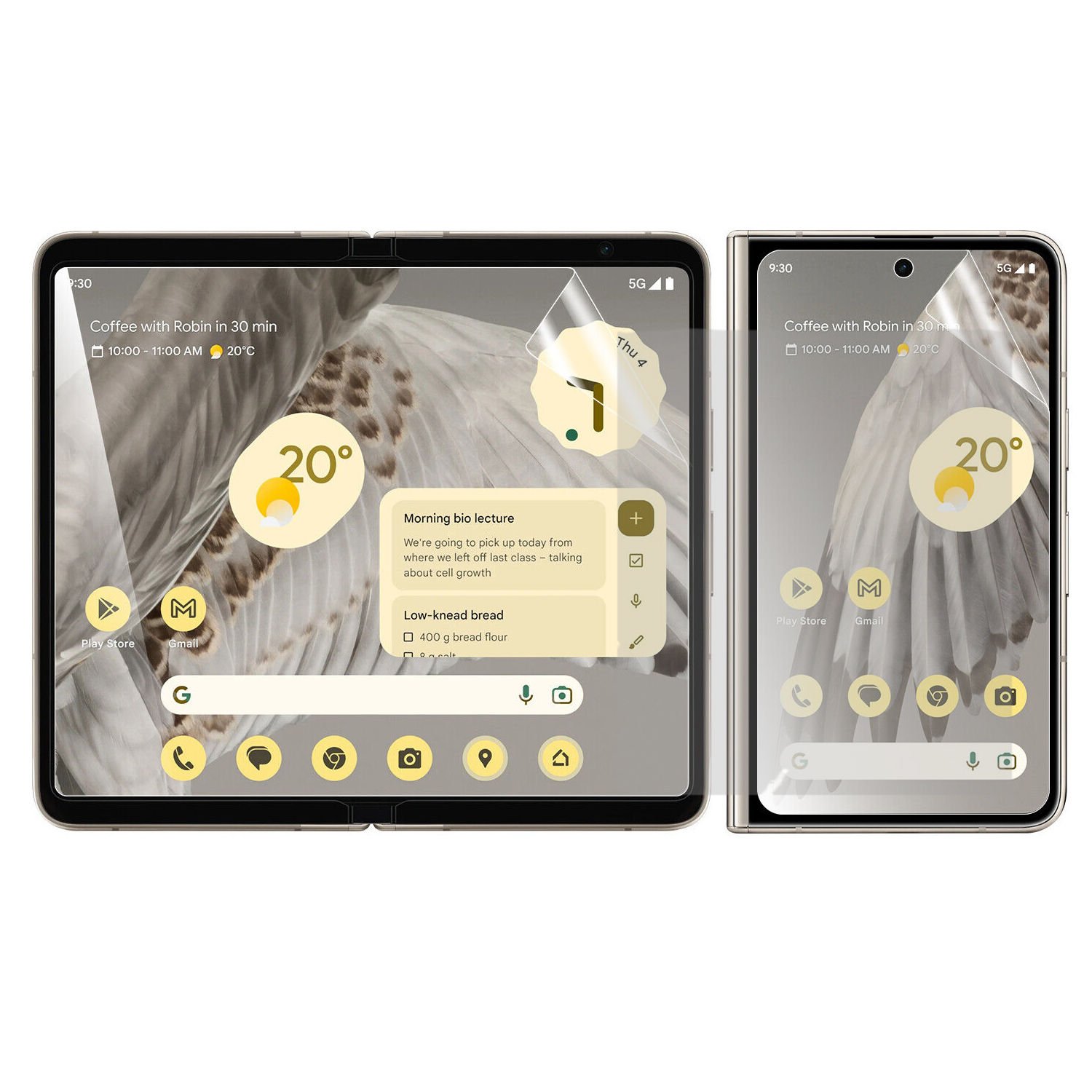 Microcase Google Pixel Fold Hydrogel Esnek Ön Arka Koruma Filmi - AL3426